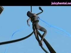 Animated babe gets penetrated by tentacle